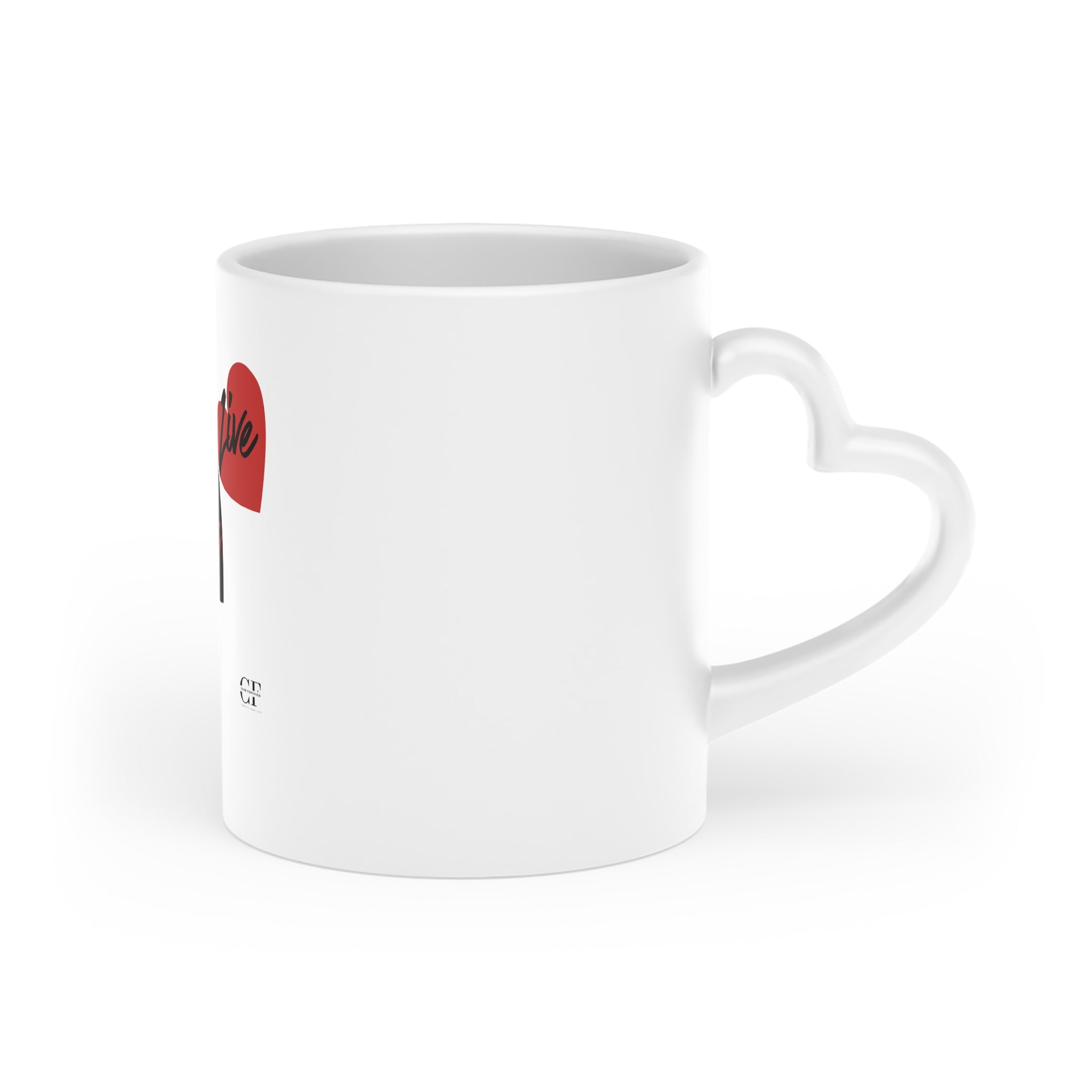 "Live-Hug-Love" Heart-Shaped Ceramic 11 oz. Mug