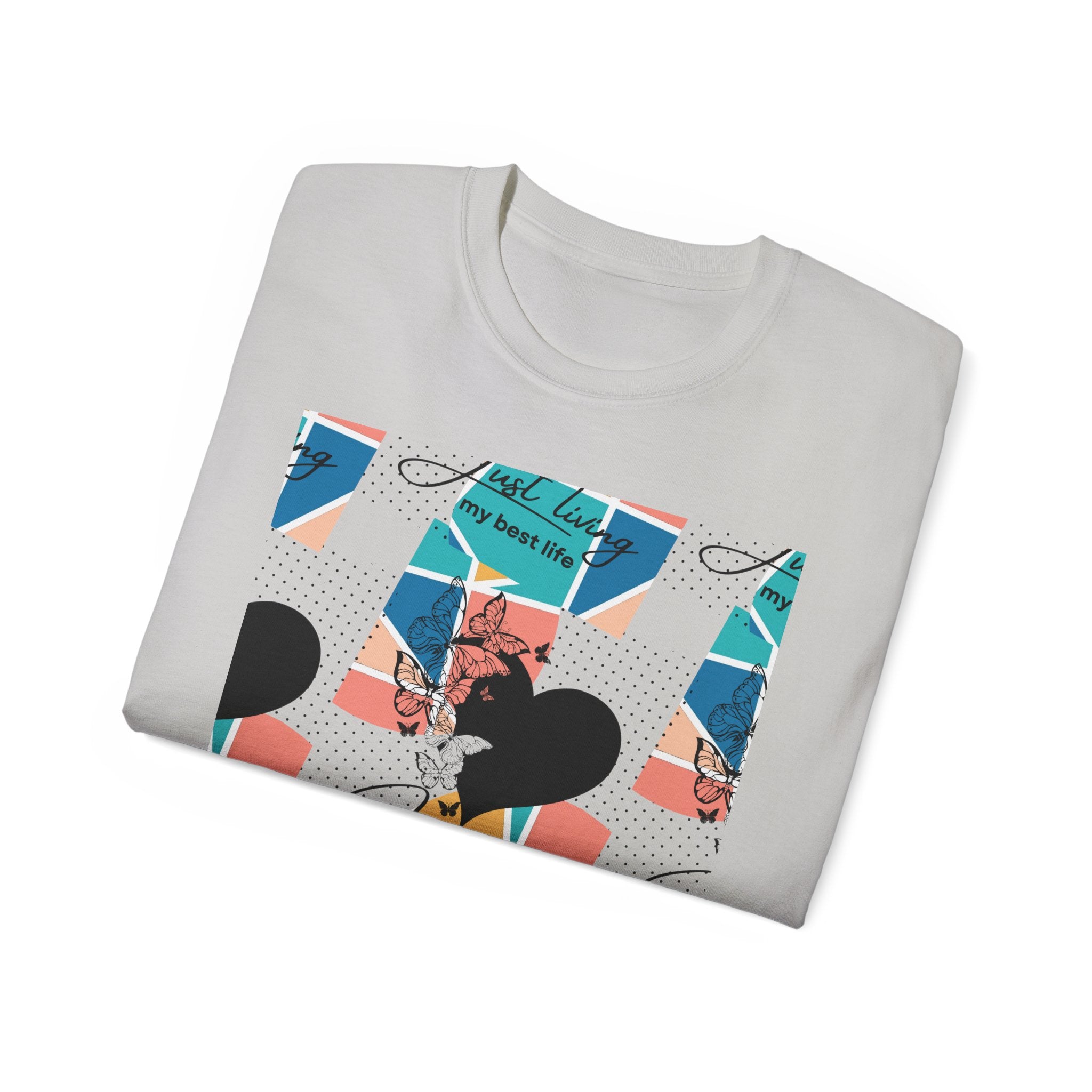 "Just Living My Best Life" Black Dots Unisex Ultra Cotton Tee