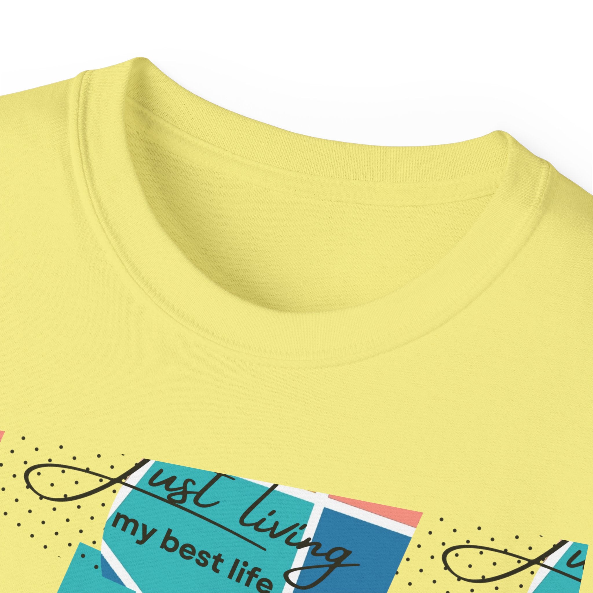 "Just Living My Best Life" Black Dots Unisex Ultra Cotton Tee