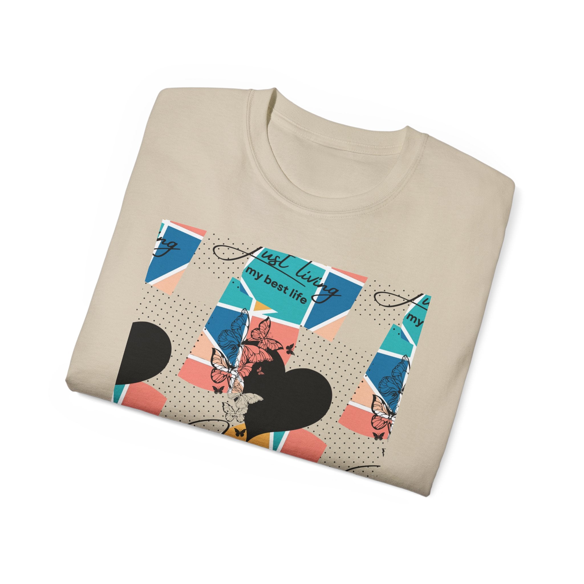 "Just Living My Best Life" Black Dots Unisex Ultra Cotton Tee