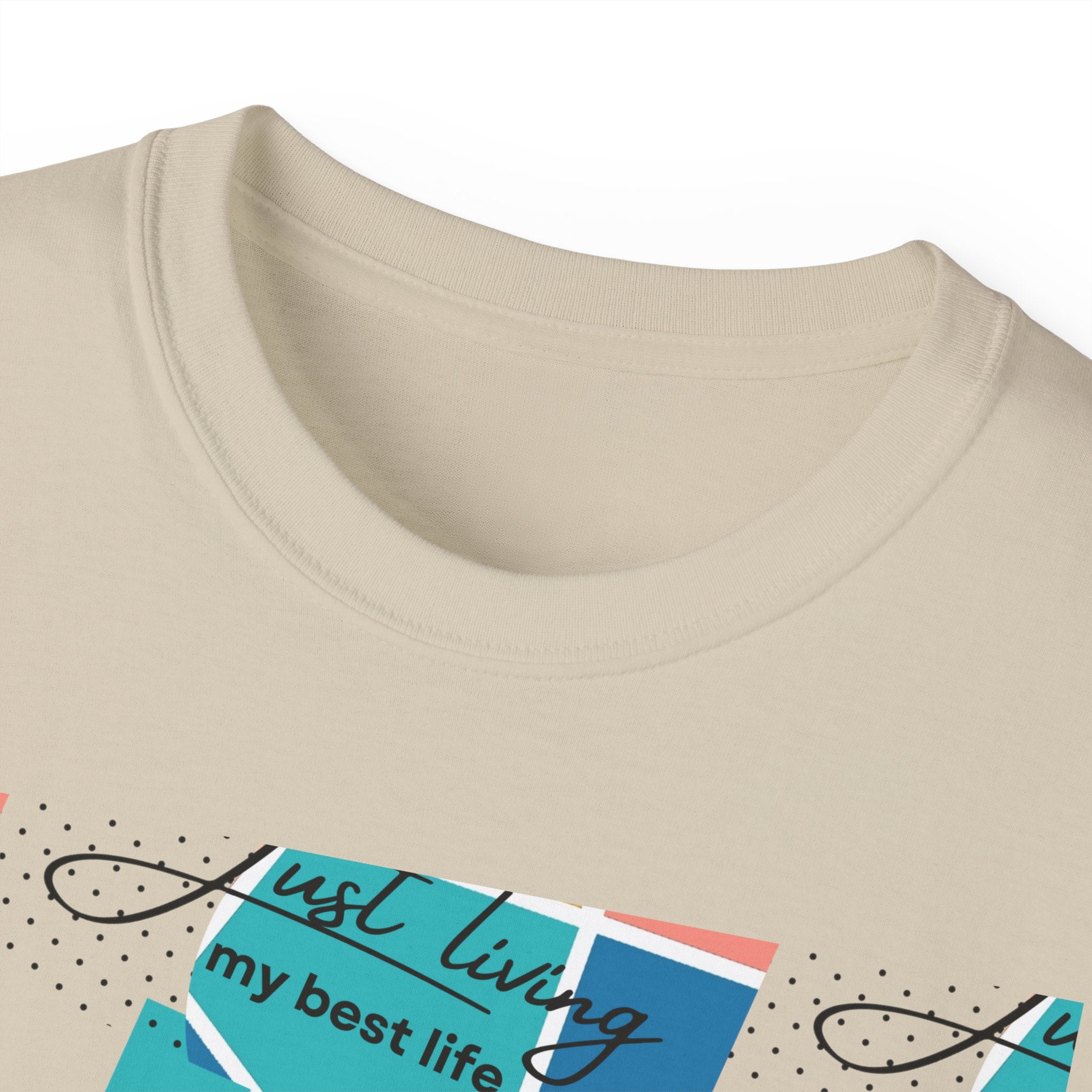 "Just Living My Best Life" Black Dots Unisex Ultra Cotton Tee
