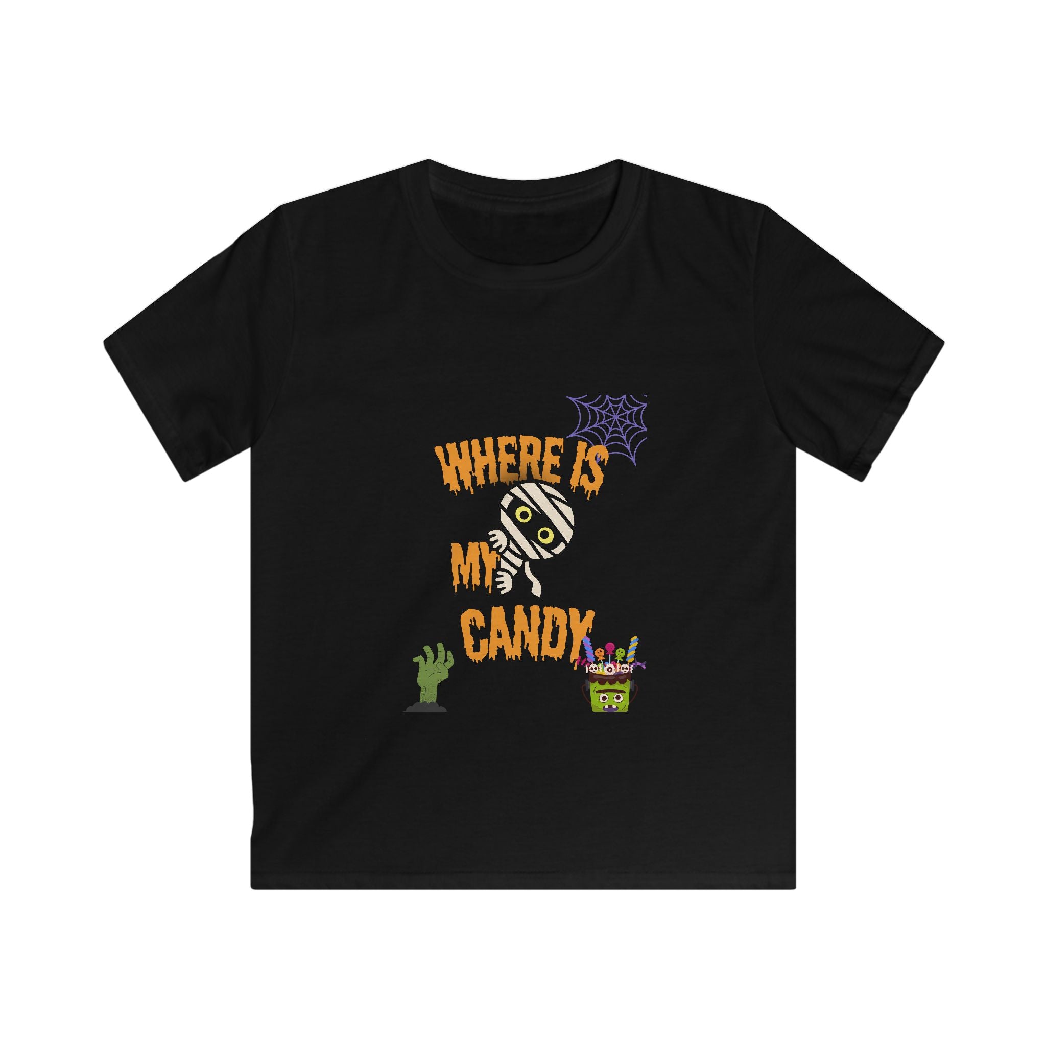 "Where Is My Candy" Kids Softstyle Tee