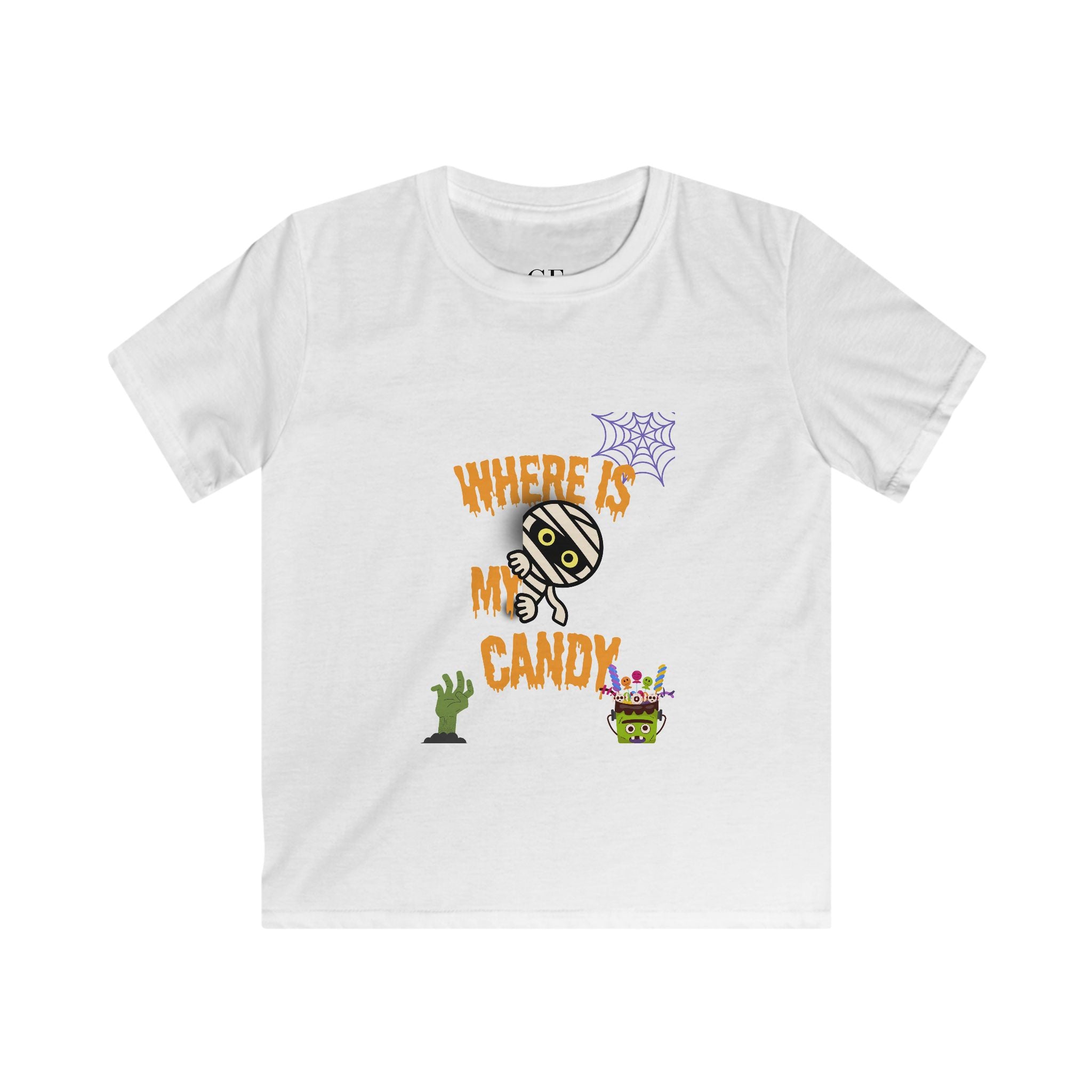 "Where Is My Candy" Kids Softstyle Tee