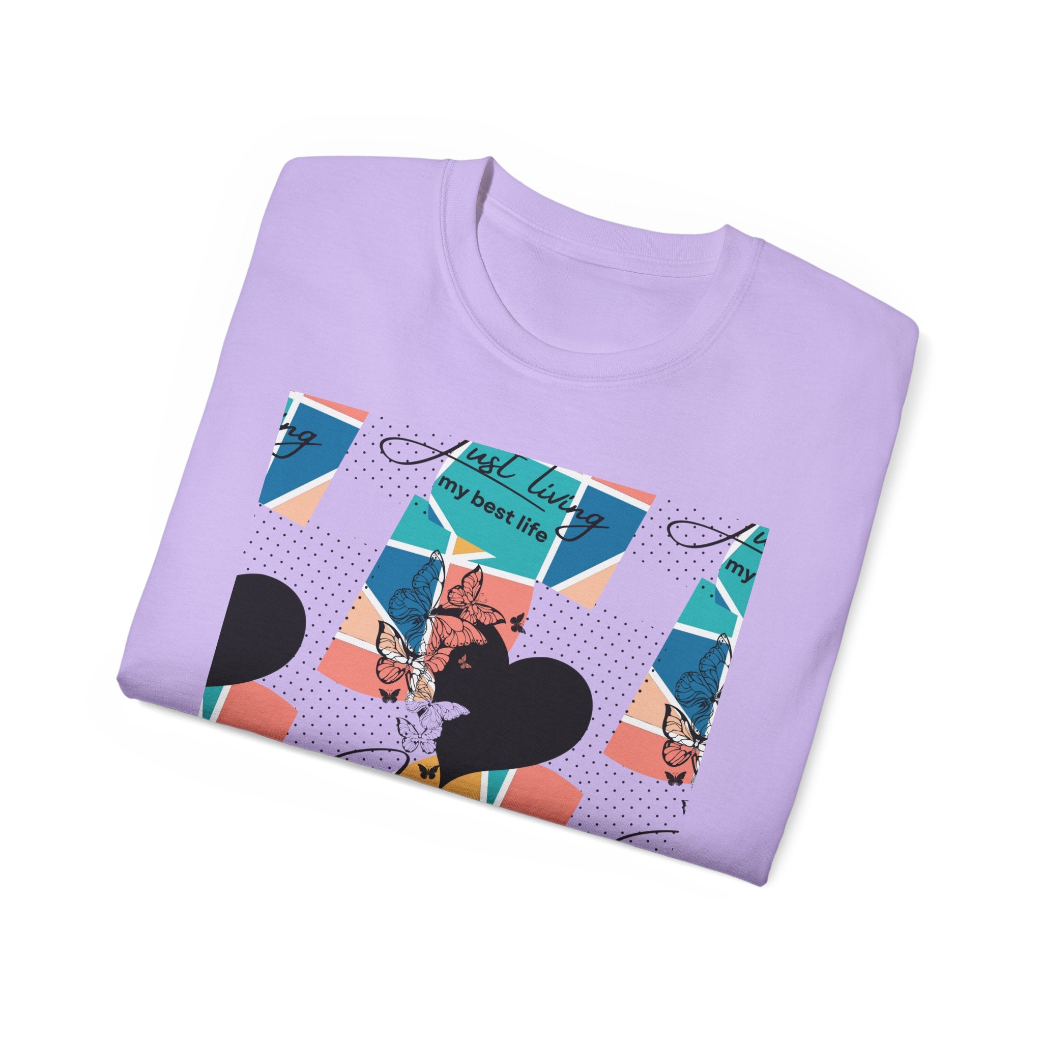 "Just Living My Best Life" Black Dots Unisex Ultra Cotton Tee