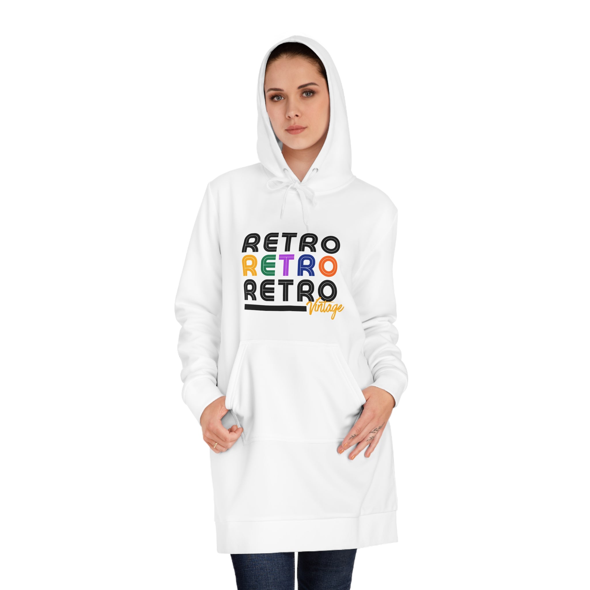 Vintage Retro Hoodie Dress
