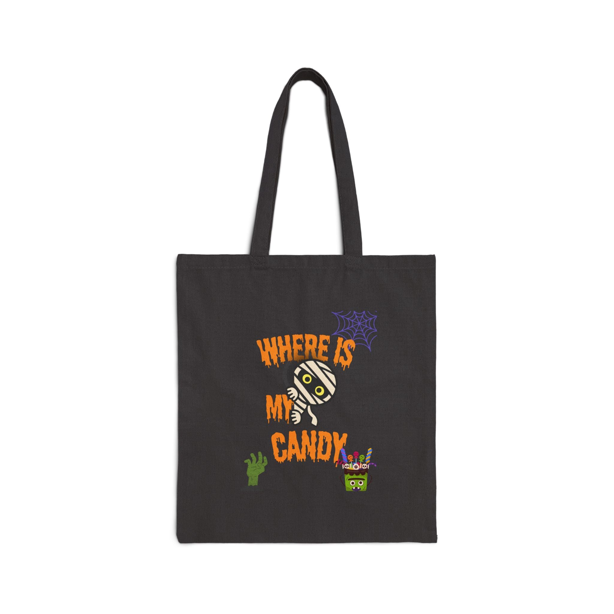 "Where Is My Candy" Cotton Canvas Trick or Treat Bag