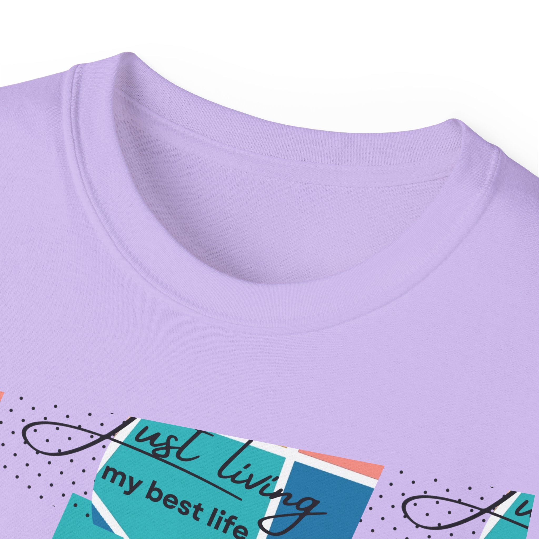 "Just Living My Best Life" Black Dots Unisex Ultra Cotton Tee