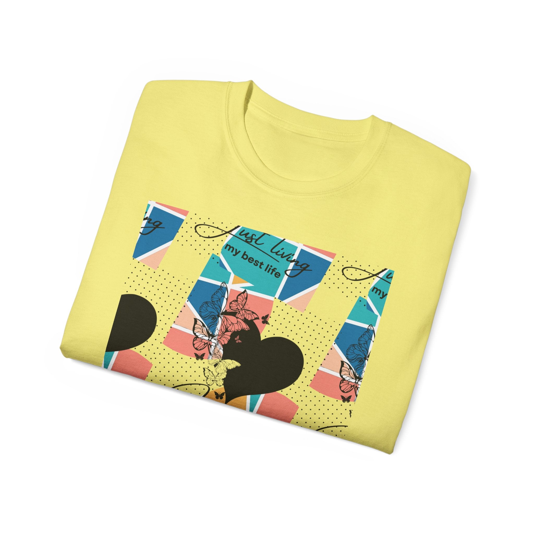 "Just Living My Best Life" Black Dots Unisex Ultra Cotton Tee