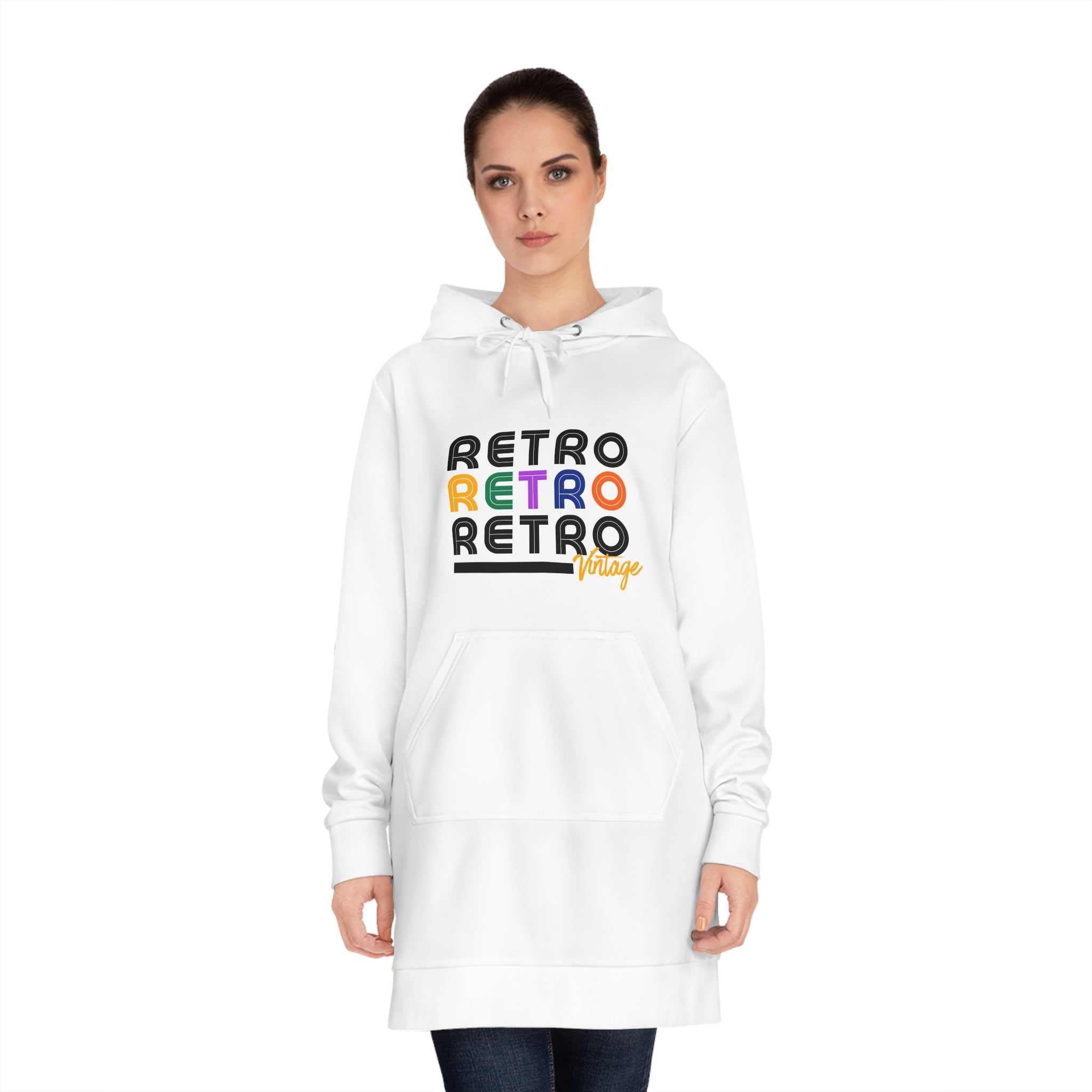 Vintage Retro Hoodie Dress