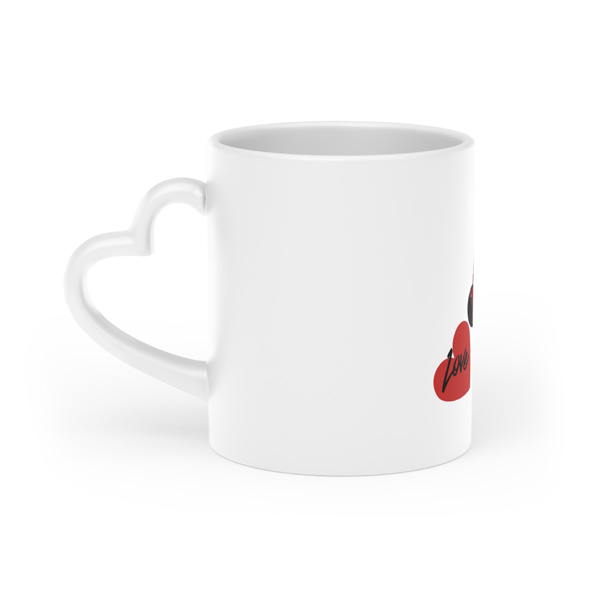 "Live-Hug-Love" Heart-Shaped Ceramic 11 oz. Mug