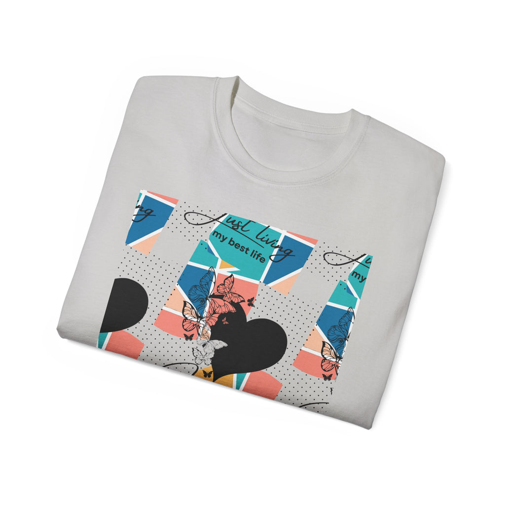 "Just Living My Best Life" Black Dots Unisex Ultra Cotton Tee