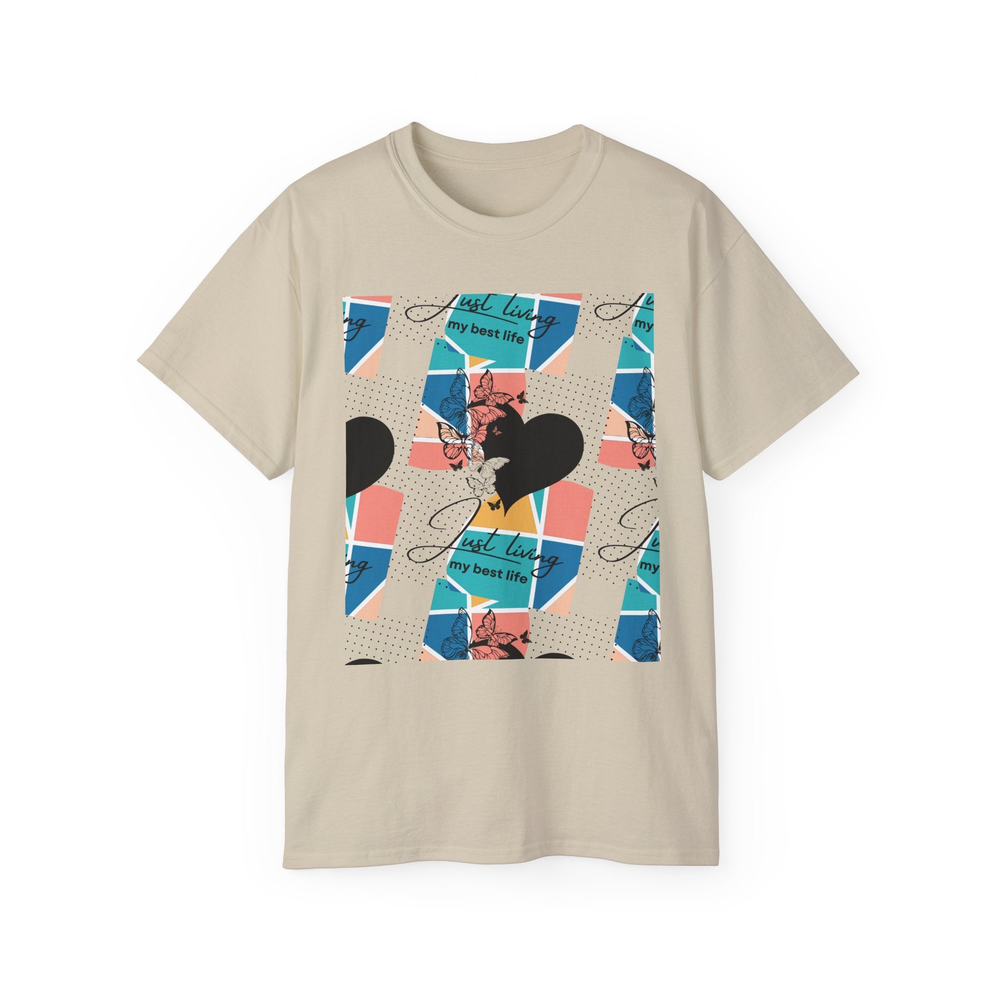 "Just Living My Best Life" Black Dots Unisex Ultra Cotton Tee