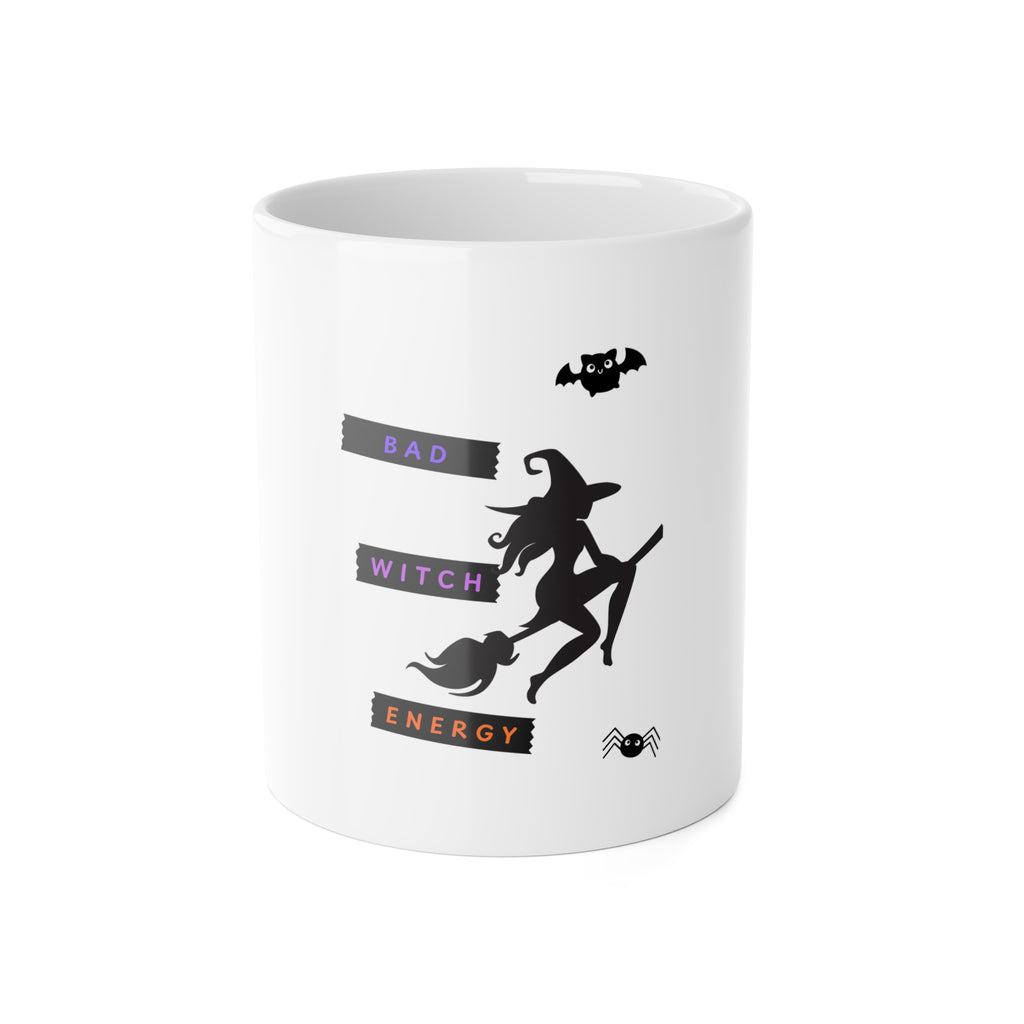 "Bad Witch Energy" White Ceramic Mug, 11oz