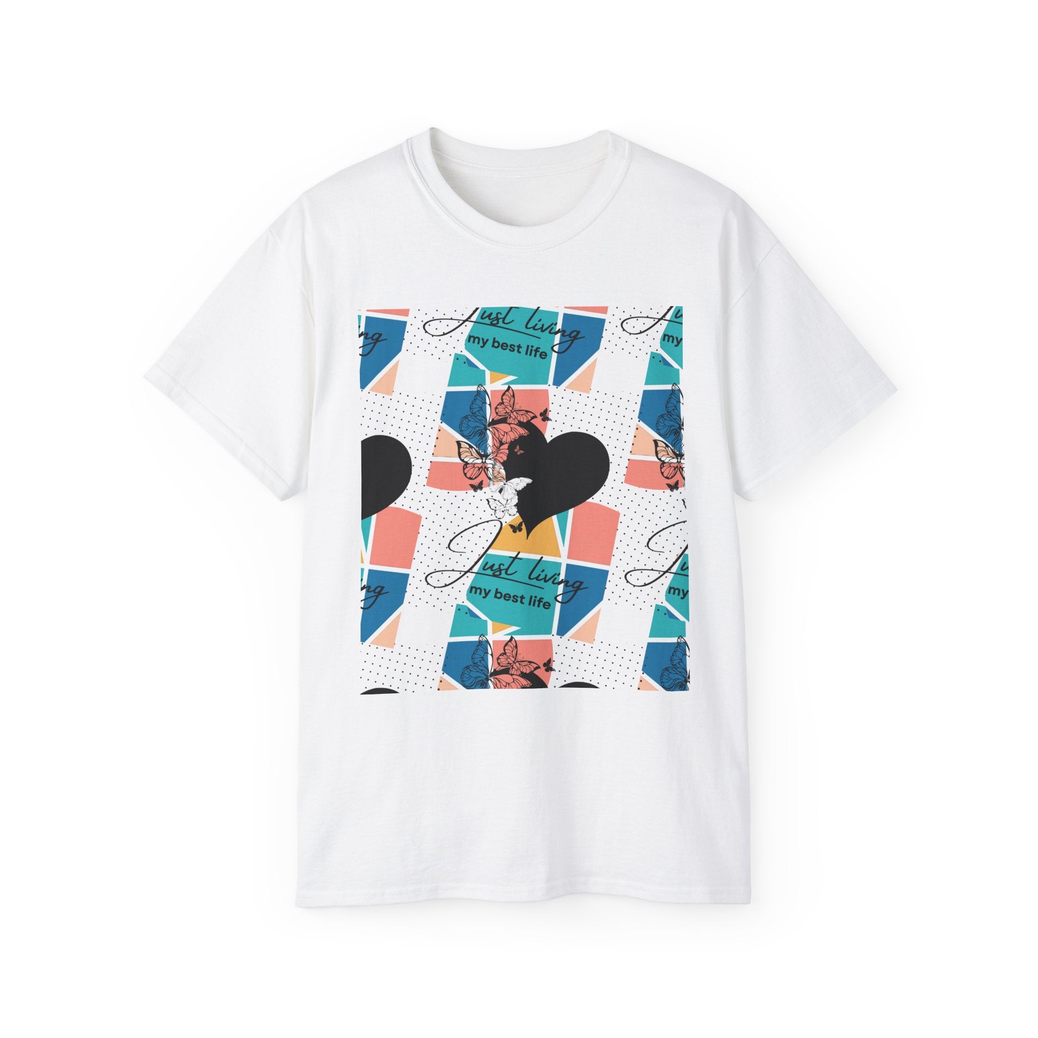 "Just Living My Best Life" Black Dots Unisex Ultra Cotton Tee