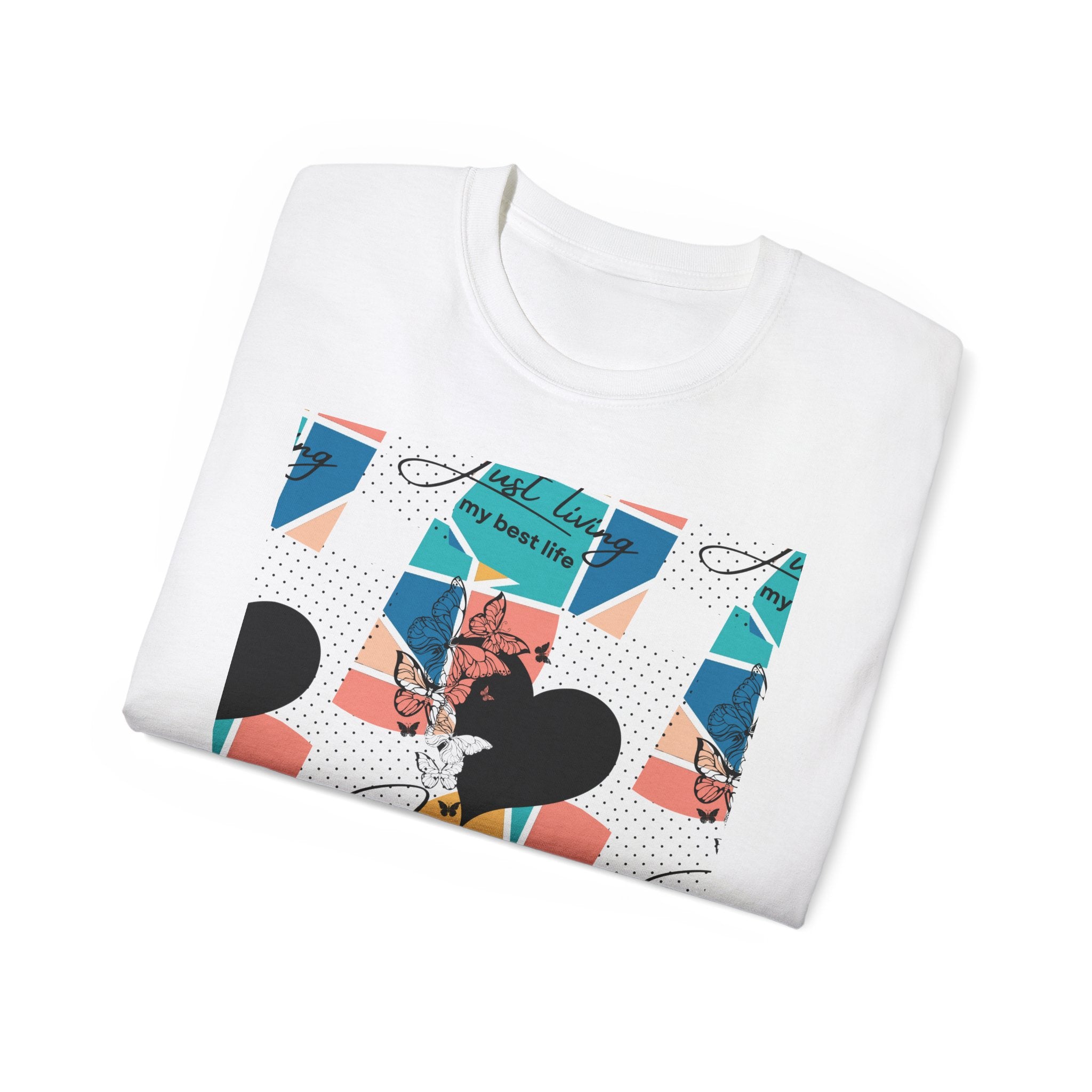"Just Living My Best Life" Black Dots Unisex Ultra Cotton Tee