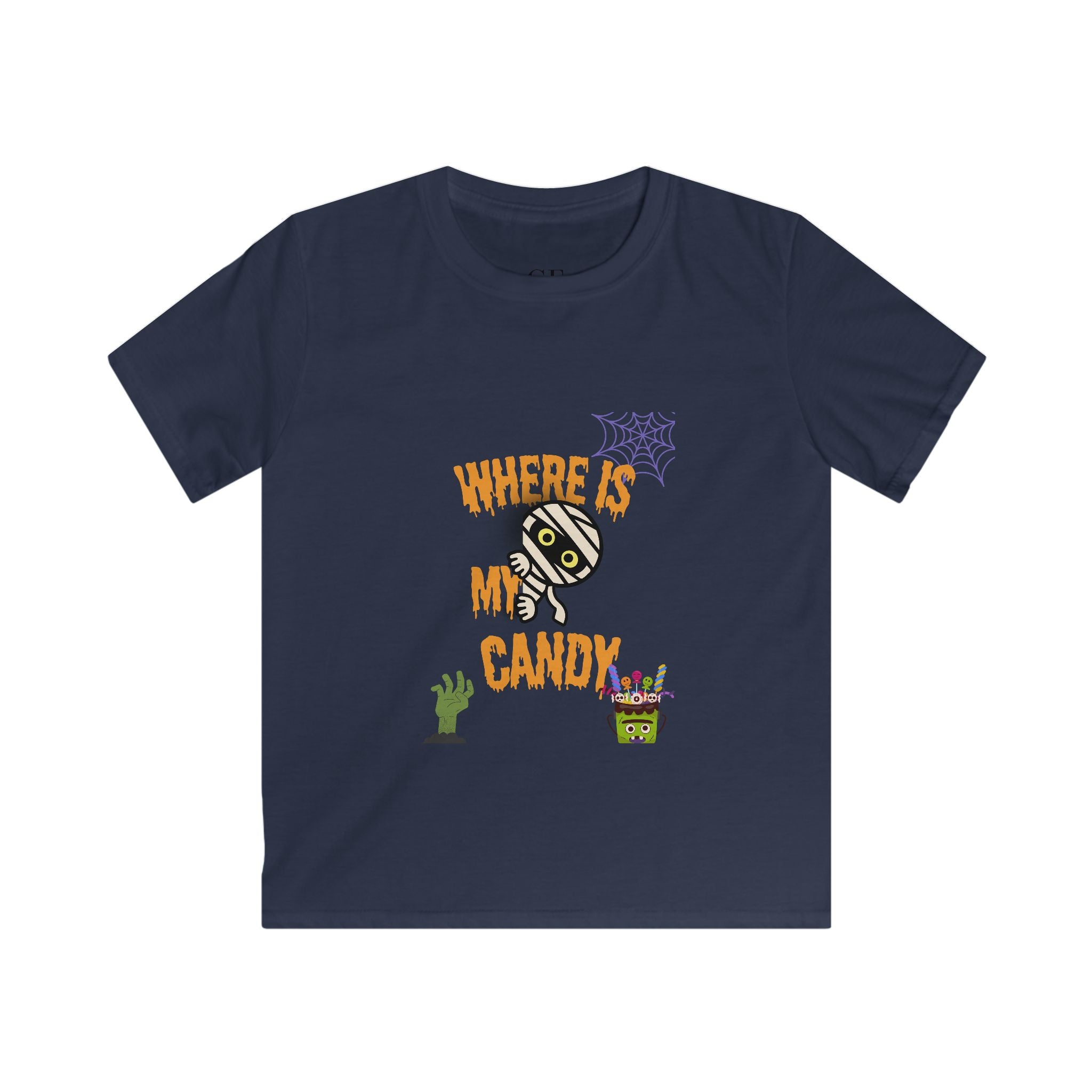 "Where Is My Candy" Kids Softstyle Tee