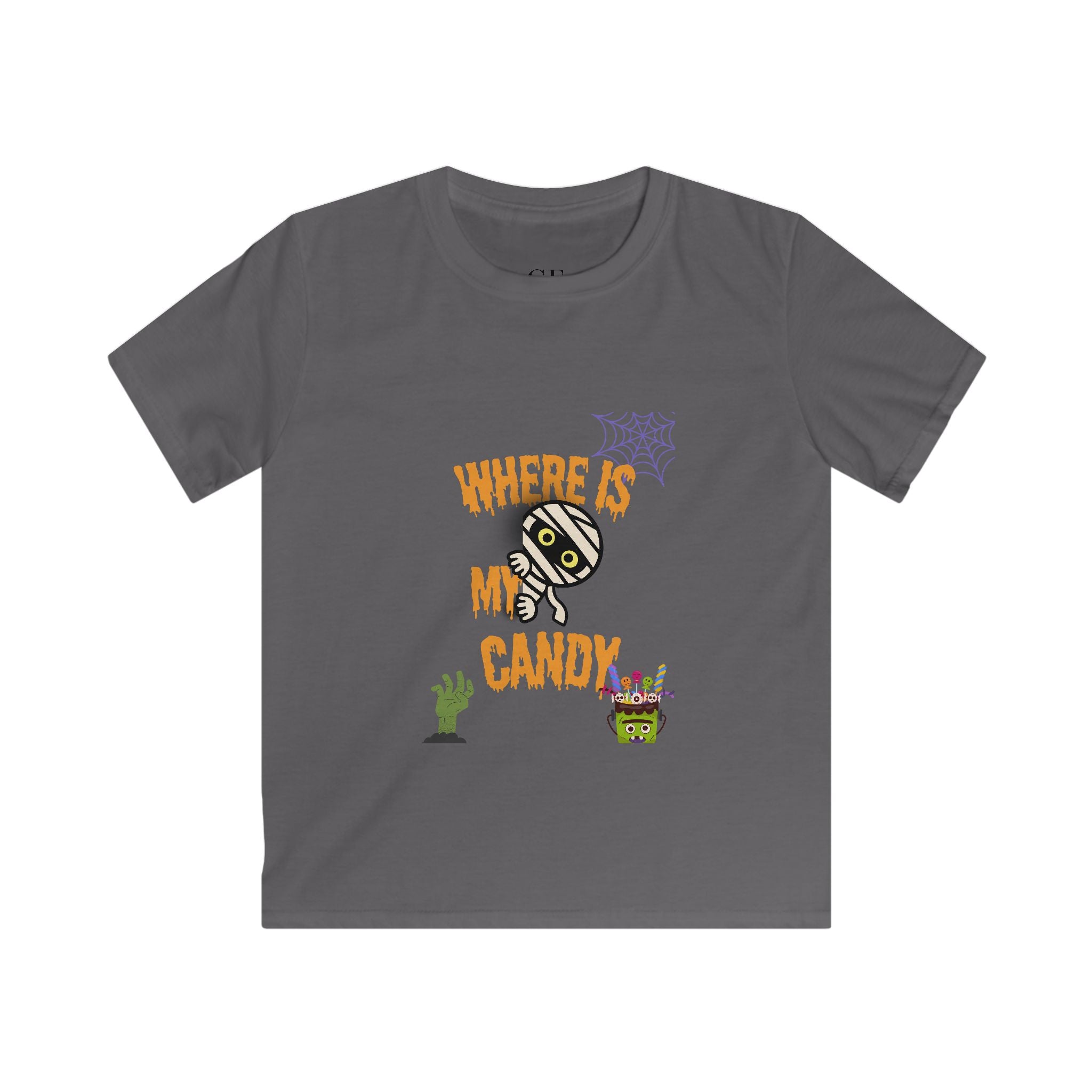"Where Is My Candy" Kids Softstyle Tee