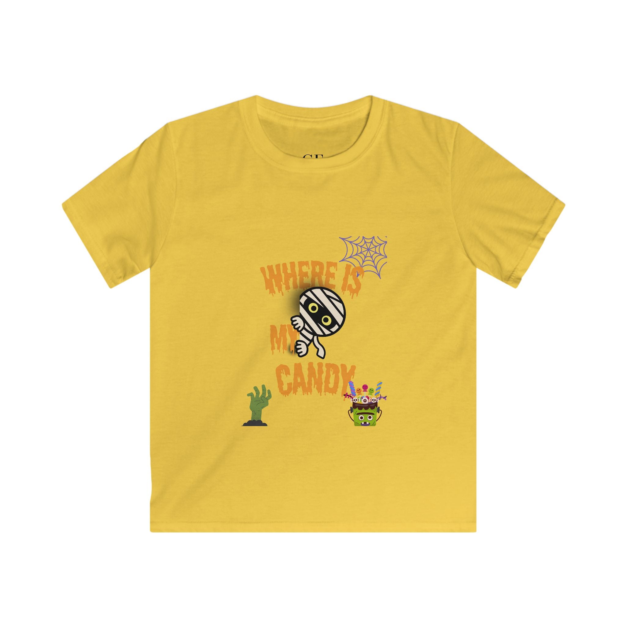 "Where Is My Candy" Kids Softstyle Tee